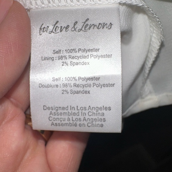 FOR LOVE AND LEMONS - Leighton Mini Dress - White, Size 1X - Picture 12 of 16